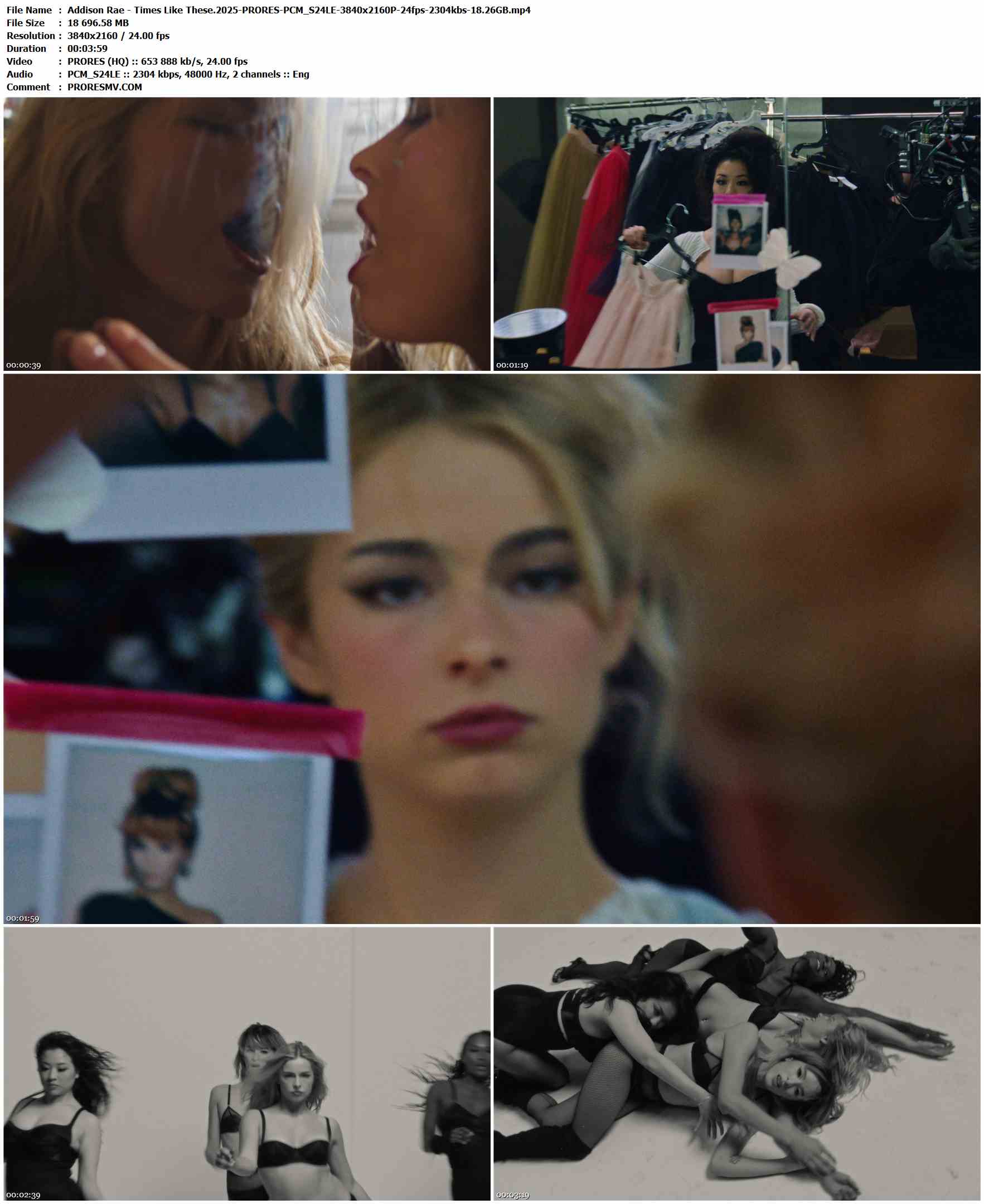Addison Rae - Times Like These.2025-PRORES-PCM_S24LE-3840x2160P-24fps-2304kbs-18.26GB官方MV_高清MV